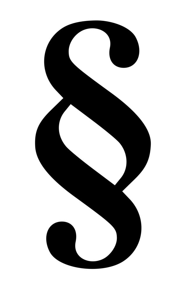 Schwarzes Paragraphensymbol.