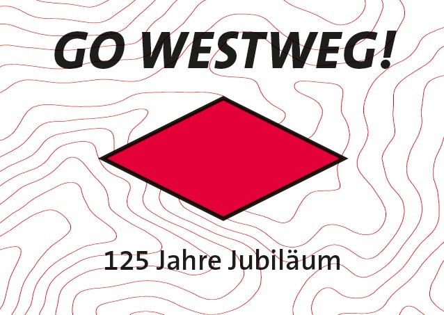 Postkarte: Go Westweg! 125 Jahre Jubiläum