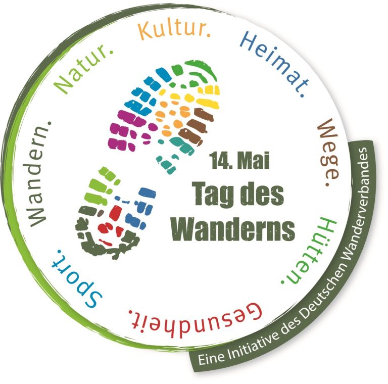Logo 14. Mai Tag des Wanderns – Eine Initiative des Deutschen Wanderverbands.
