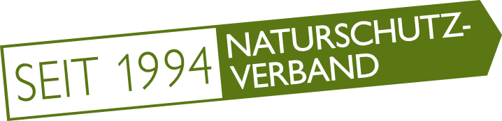 Logo des Naturschutzjubiläums mit dem Schriftzug „Seit 1994 Naturschutzverband“.