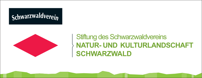 Logo der Stiftung des Schwarzwaldvereins Natur- und Kulturlandschaft Schwarzwald mit grünem Schriftzug auf weißem Hintergrund und Schwarzwaldvereins-Logo.