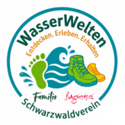 Logo WasserWelten: Entdecken. Erleben. Erhalten. Familie und Jugend im Schwarzwaldverein.